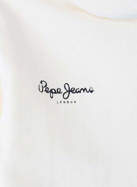Sweatshirt Pepe Jeans Anne blanc pour fille