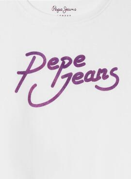 T-shirt Pepe Jeans Avani blanc pour fille