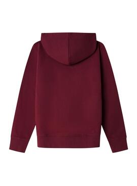 Sweat à capuche Pepe Union Jack bordeaux pour enfant