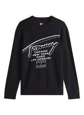 Maillot Tommy Jeans Signature noir pour homme