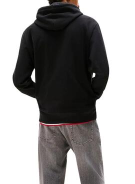 Sweatshirt Tommy Jeans Flag noir pour homme.