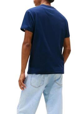 T-shirt Tommy Jeans Font Play bleu marine pour homme