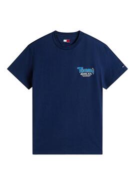 T-shirt Tommy Jeans Font Play bleu marine pour homme