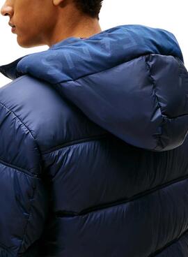 Veste à capuche Tommy Jeans Hooded Logo bleue pour homme