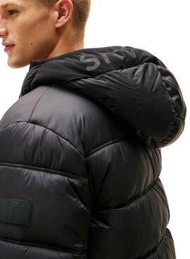 Veste Tommy Jeans capuche Logo noir pour homme