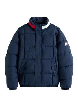 Veste Tommy Jeans DNA col bleu marine pour homme
