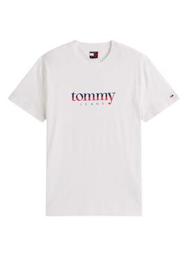 T-shirt Tommy Jeans DNA blanc pour homme