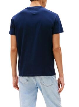 T-shirt Tommy Jeans DNA bleu marine pour homme