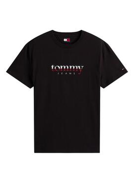 T-shirt Tommy Jeans DNA noir pour homme