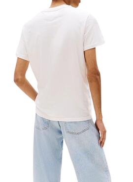 T-shirt Tommy Jeans Flag blanc pour homme