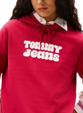 Sweatshirt Tommy Jeans Logo rouge pour femme