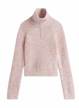 Maillot Tommy Jeans Zip rose pour femme