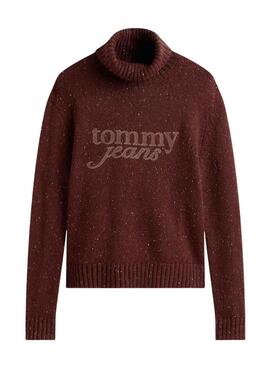 Maillot à col roulé Tommy Jeans marron pour femme