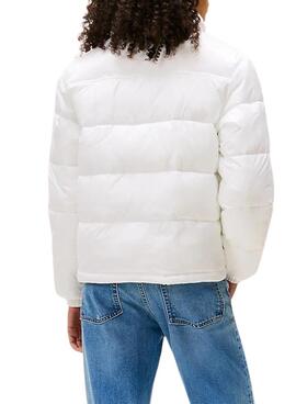 Veste matelassée Tommy Jeans Hidden Hood blanc pour femme