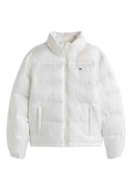 Veste matelassée Tommy Jeans Hidden Hood blanc pour femme