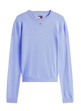Maillot Tommy Jeans Essential Crew bleu pour femme
