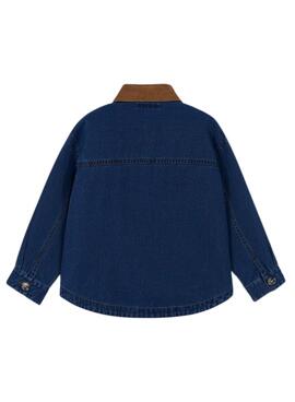 Chemise superposée Mayoral en denim foncé pour fille et garçon
