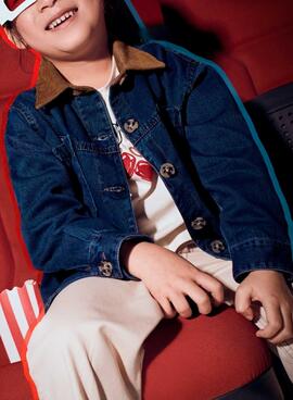 Chemise superposée Mayoral en denim foncé pour fille et garçon