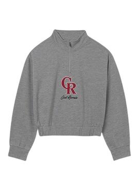 Sweatshirt Mayoral lettres en relief gris pour fille