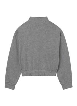 Sweatshirt Mayoral lettres en relief gris pour fille
