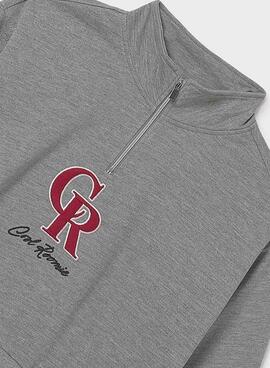 Sweatshirt Mayoral lettres en relief gris pour fille