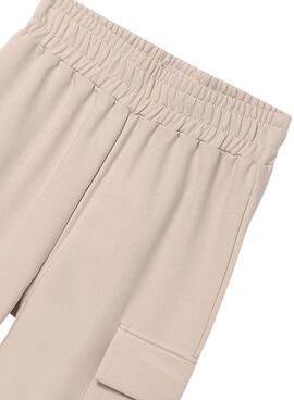 Pantalon long Mayoral jogger cargo couleur sable