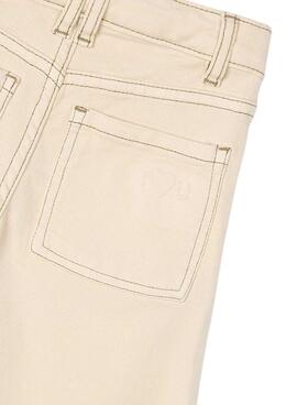 Pantalon Mayoral en serge beige pour fille
