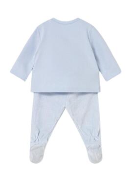 Ensemble Mayoral de polaina y sudadera azul bebé
