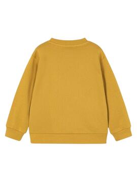 Sweatshirt Mayoral brodé moutarde pour garçon