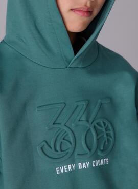 Sweat à capuche vert pour garçon Mayoral