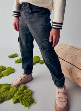 Pantalon Mayoral cargo gris pour garçon