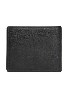 Portefeuille pliable en cuir Corporate de Tommy Hilfiger avec porte-monnaie noir pour homme