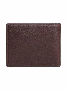 Portefeuille Tommy Hilfiger en cuir pliable marron pour homme