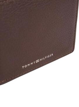 Portefeuille Tommy Hilfiger en cuir pliable marron pour homme