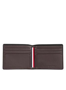 Portefeuille Tommy Hilfiger en cuir pliable marron pour homme