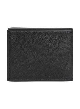 Portefeuille en cuir pliable Tommy Hilfiger Corporate noir pour homme