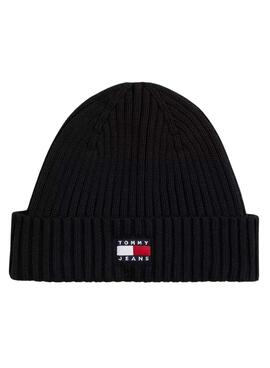 Bonnet Tommy Jeans Heritage noir pour homme