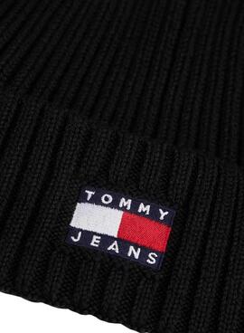 Bonnet Tommy Jeans Heritage noir pour homme