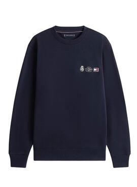 Sweat à capuche Tommy Hilfiger Small Crest marine pour homme