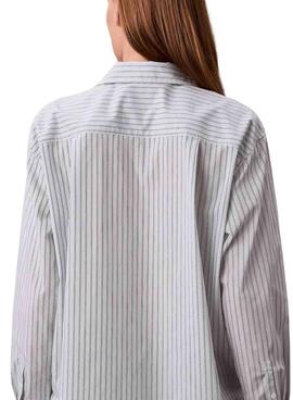 Chemise Calvin Klein à rayures monologue pour femme