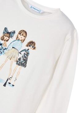 Chemise Mayoral poupées blanc pour fille