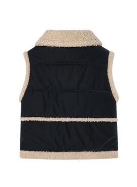 Gilet Mayoral avec doublure en peau de mouton noire pour fille