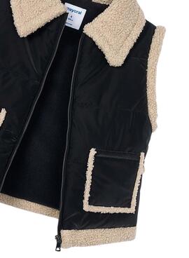 Gilet Mayoral avec doublure en peau de mouton noire pour fille