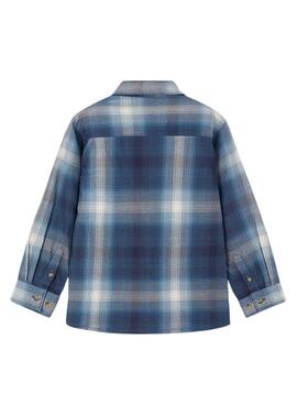 Chemise à carreaux marine Mayoral pour garçon