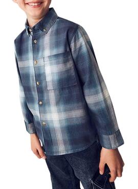 Chemise à carreaux marine Mayoral pour garçon