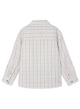 Chemise Mayoral à carreaux blancs pour garçon