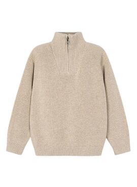 Maillot Mayoral beige à fermeture éclair pour garçon