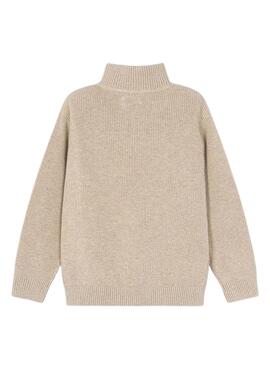 Maillot Mayoral beige à fermeture éclair pour garçon