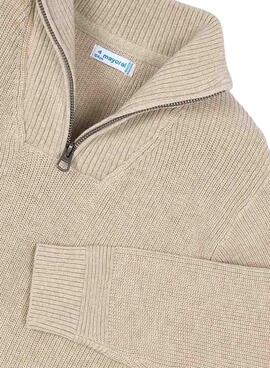 Maillot Mayoral beige à fermeture éclair pour garçon