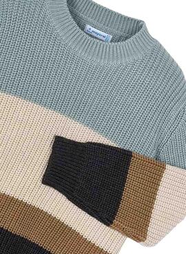 Maillot Mayoral à rayures bleues pour garçon